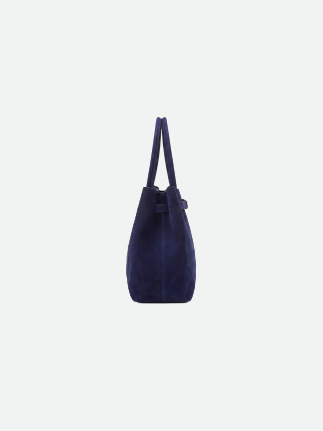 Giant Navy Suede Bag