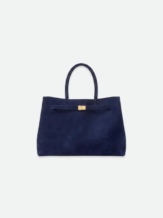 Giant Navy Suede Bag